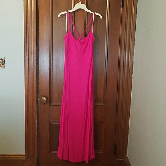 Old Navy Dresses & Skirts - Old Navy Hot Pink Maxi Dress Size XL Smocking
